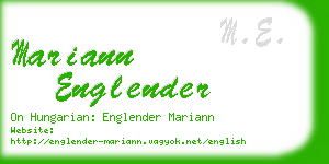 mariann englender business card